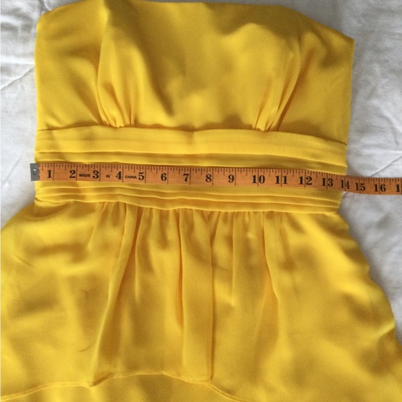 Alfred Angelo Canary Yellow Strapless Mini Dress - Picture 12 of 15